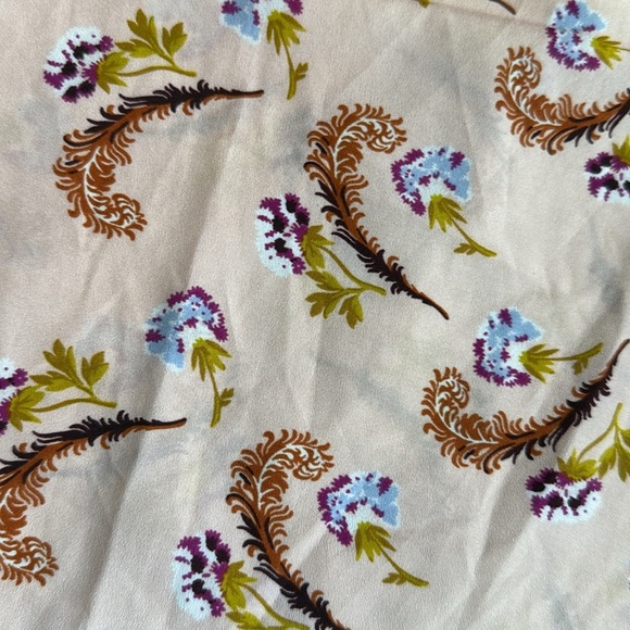 Banana Republic Floral Fern Print Blouse light pink size M (D15) - Picture 6 of 7